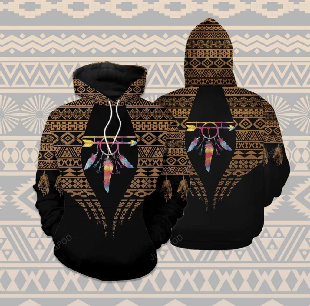 Feather Native American 3D All Print Hoodie, Zip- Up Hoodie