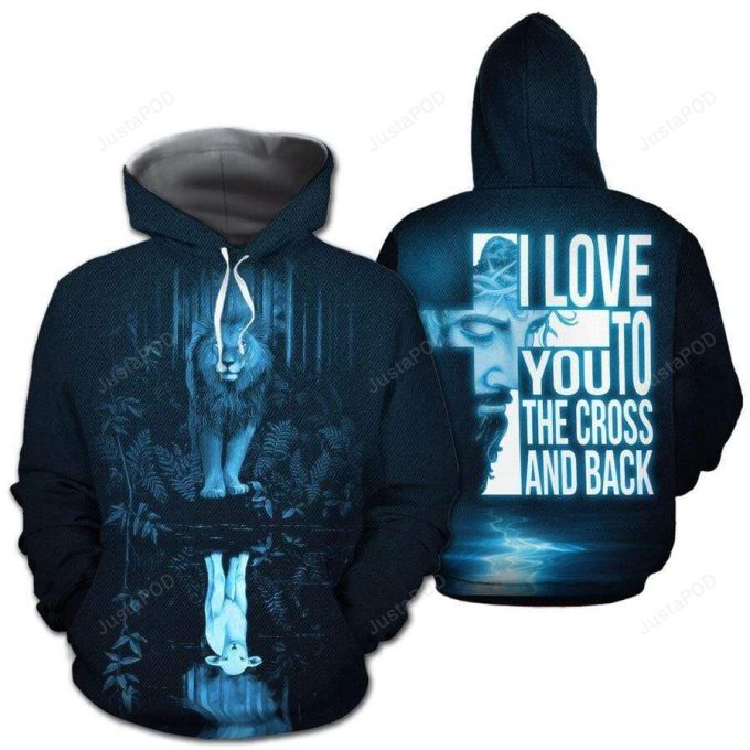 Lion And Lamb Reflection 3D All Print Hoodie, Zip- Up Hoodie