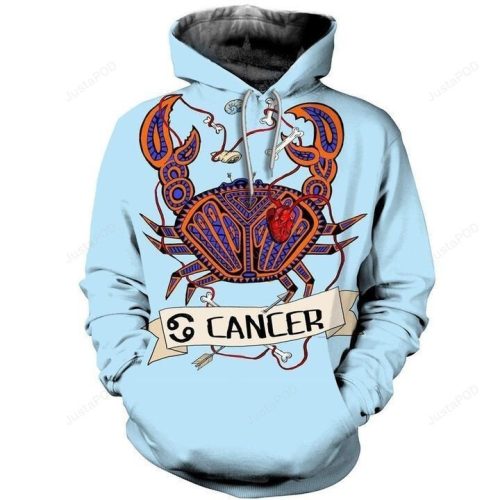 Cancer Zodiac 3D All Over Printed Hoodie, Zip- Up Hoodie