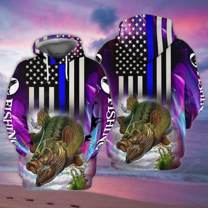 America Fishing 3D All Over Printed Hoodie, Zip- Up Hoodie