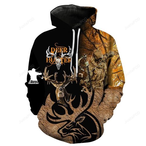 Bow Deer Hunter Special 3D All Print Hoodie, Zip- Up Hoodie