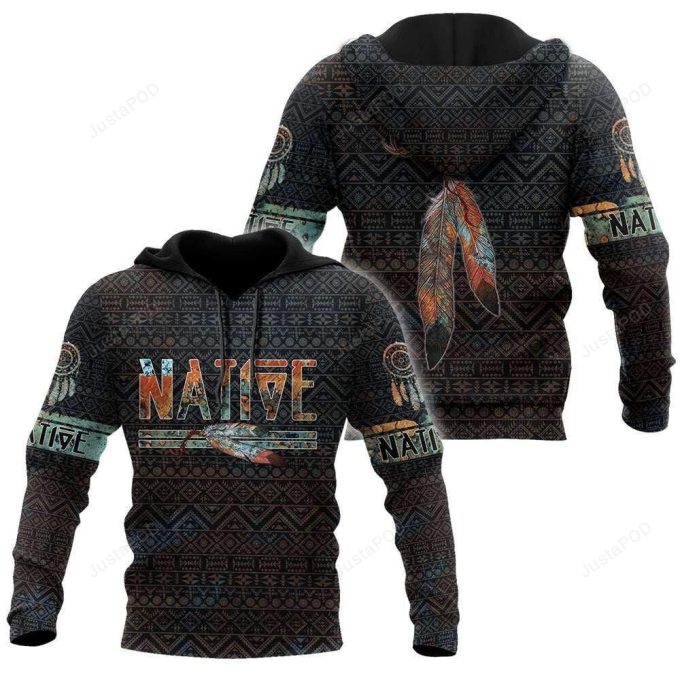 Native American Pride Pattern 3D All Print Hoodie, Zip- Up Hoodie