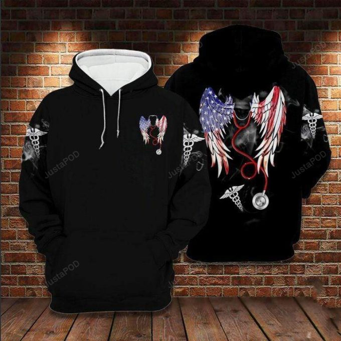 Nurse Wings Angle 3D All Print Hoodie, Zip- Up Hoodie
