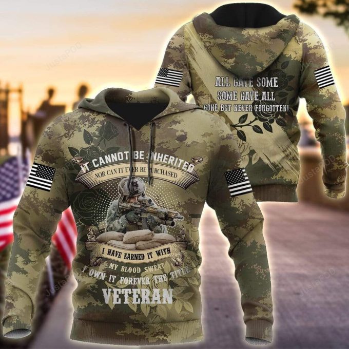 It’s Can Not Be Inherited Veteran Memorial Day 3D All Print Hoodie, Zip- Up Hoodie