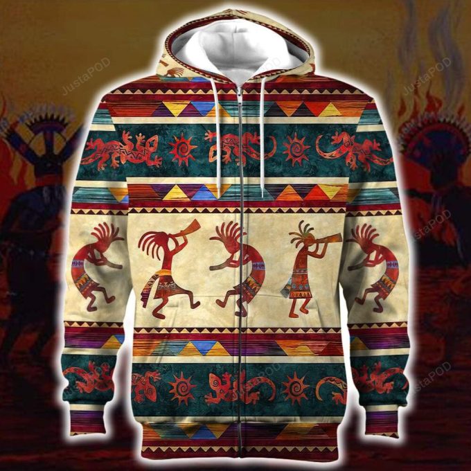 Amazing Indigenous Pattern 3D All Print Hoodie, Zip- Up Hoodie