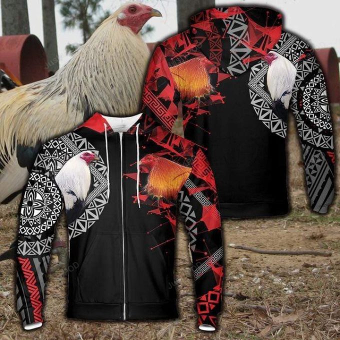 Cool Rooster And Kelso 3D All Print Hoodie, Zip- Up Hoodie