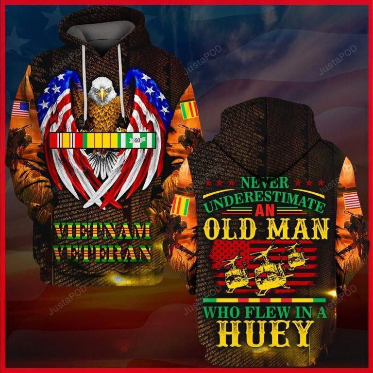 Vietnam Veteran, Never Underestimate An Old Man 3D All Print Hoodie, Zip- Up Hoodie Vietnam Veteran, Never Underestimate An Old Man 3D All Print Hoodie, Zip- Up Hoodie