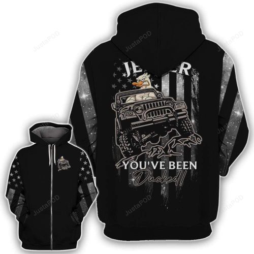 Jeeper You’ve Been Ducked 3D All Print Hoodie, Zip- Up Hoodie
