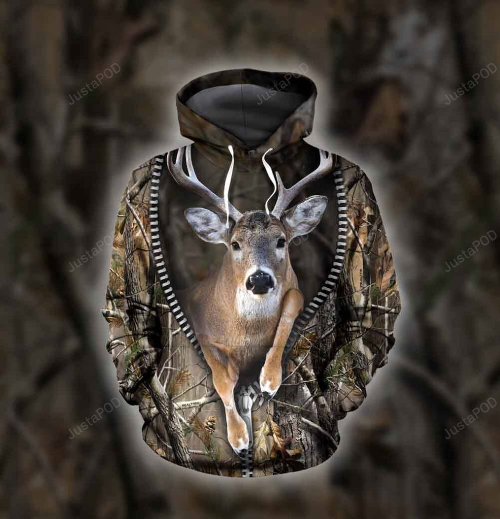 Awesome Deer Camo Brown Hunting 3D All Print Hoodie, Zip- Up Hoodie Awesome Deer Camo Brown Hunting 3D All Print Hoodie, Zip- Up Hoodie