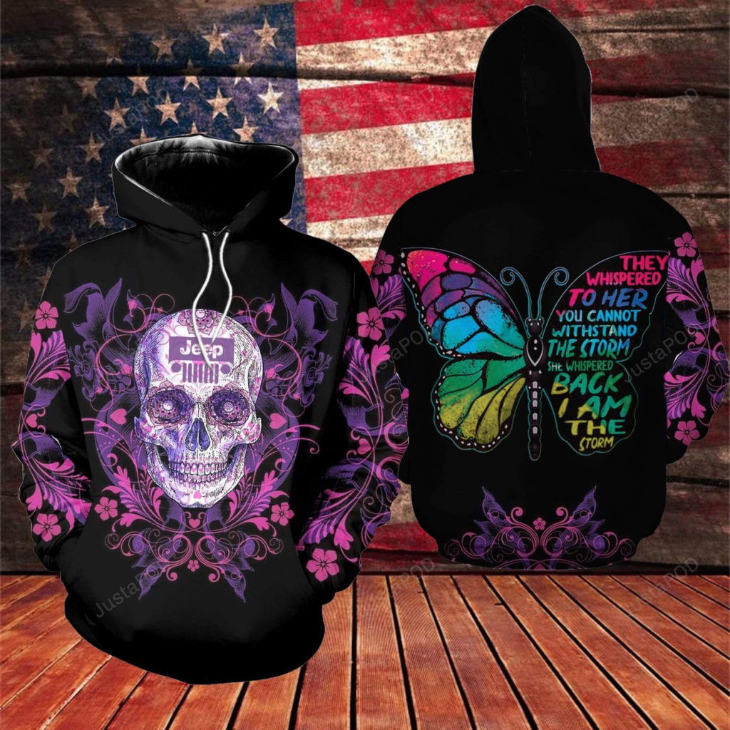 Jeep Skull They Whispered To Her 3D All Print Hoodie, Zip- Up Hoodie