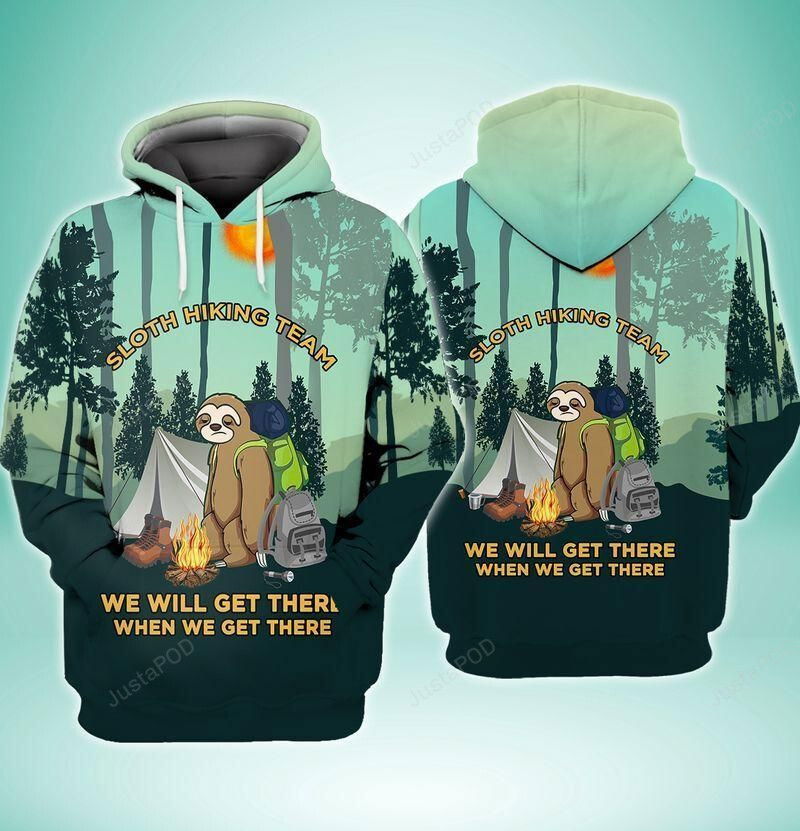 Sloth Hiking Team Camping 3D All Over Printed Hoodie, Zip- Up Hoodie Sloth Hiking Team Camping 3D All Over Printed Hoodie, Zip- Up Hoodie