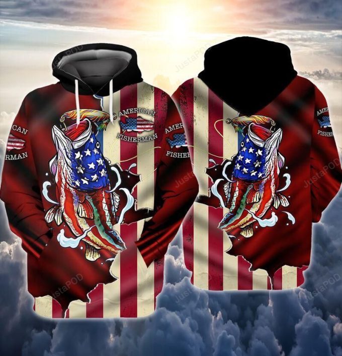 Fishing 3D All Over Printed Hoodie, Zip- Up Hoodie