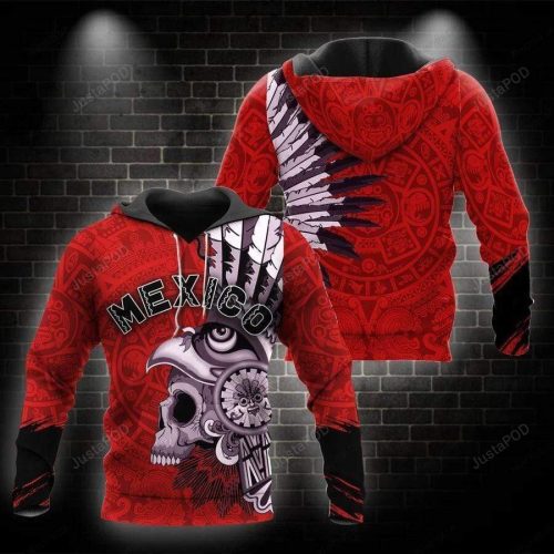 Mexican Aztec Warrior 3D All Print Hoodie, Zip- Up Hoodie