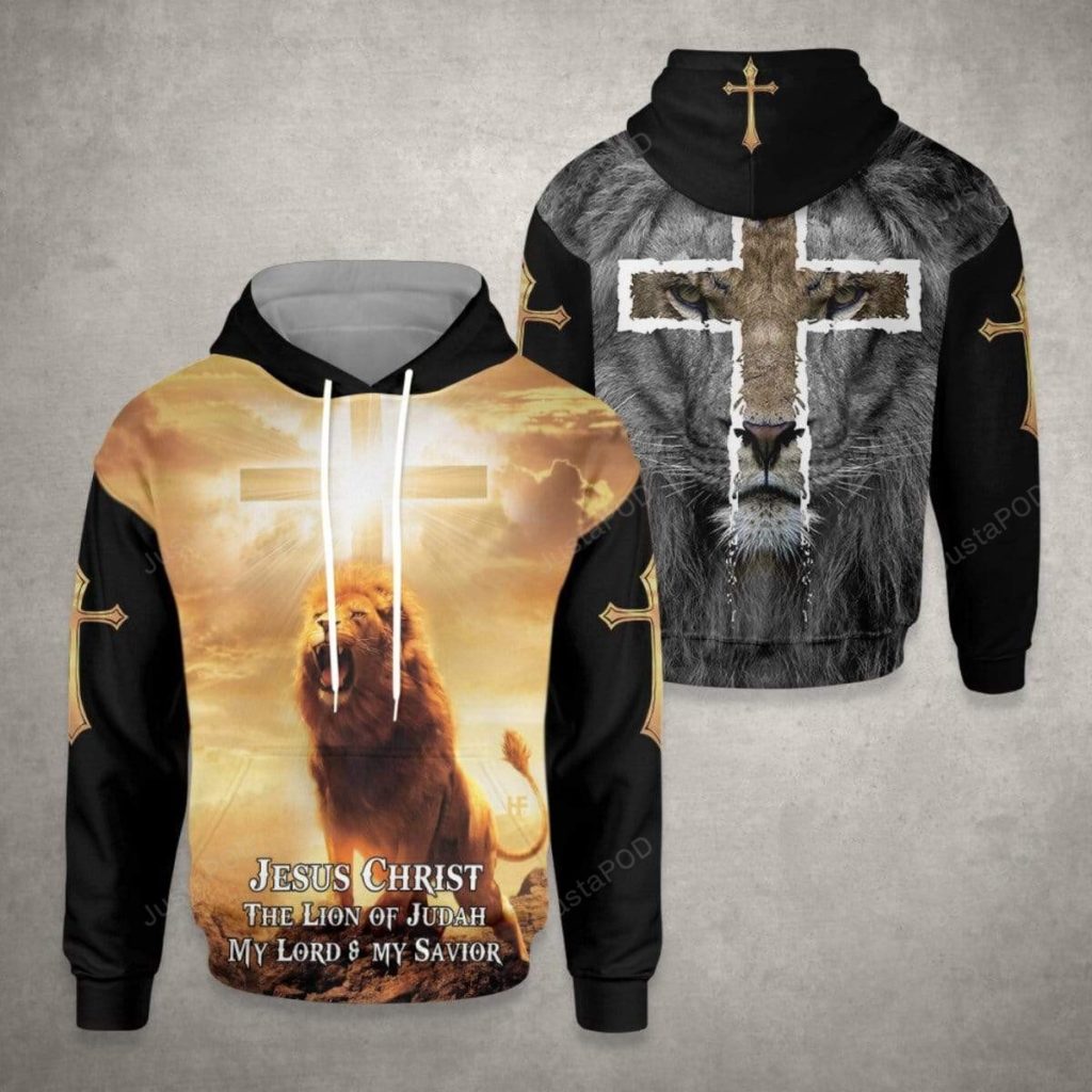The Lion of Judah Jesus Christ 3D All Over Printed Hoodie, Zip- Up Hoodie The Lion of Judah Jesus Christ 3D All Over Printed Hoodie, Zip- Up Hoodie