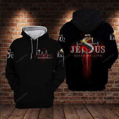 Jesus Saved My Life Heartbeat 3D All Print Hoodie, Zip- Up Hoodie