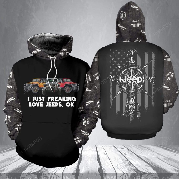 I Just Freaking Love Jeeps 3D All Print Hoodie, Zip- Up Hoodie