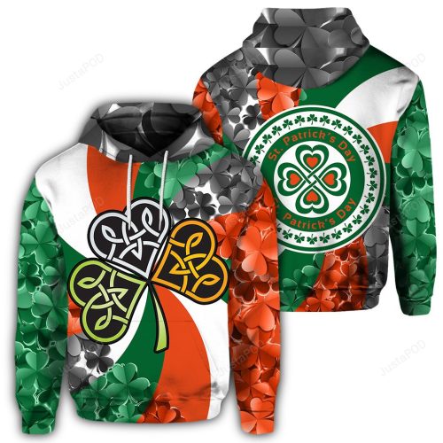 Shamrock Flag St Patrick’s Day 3D All Print Hoodie, Zip- Up Hoodie