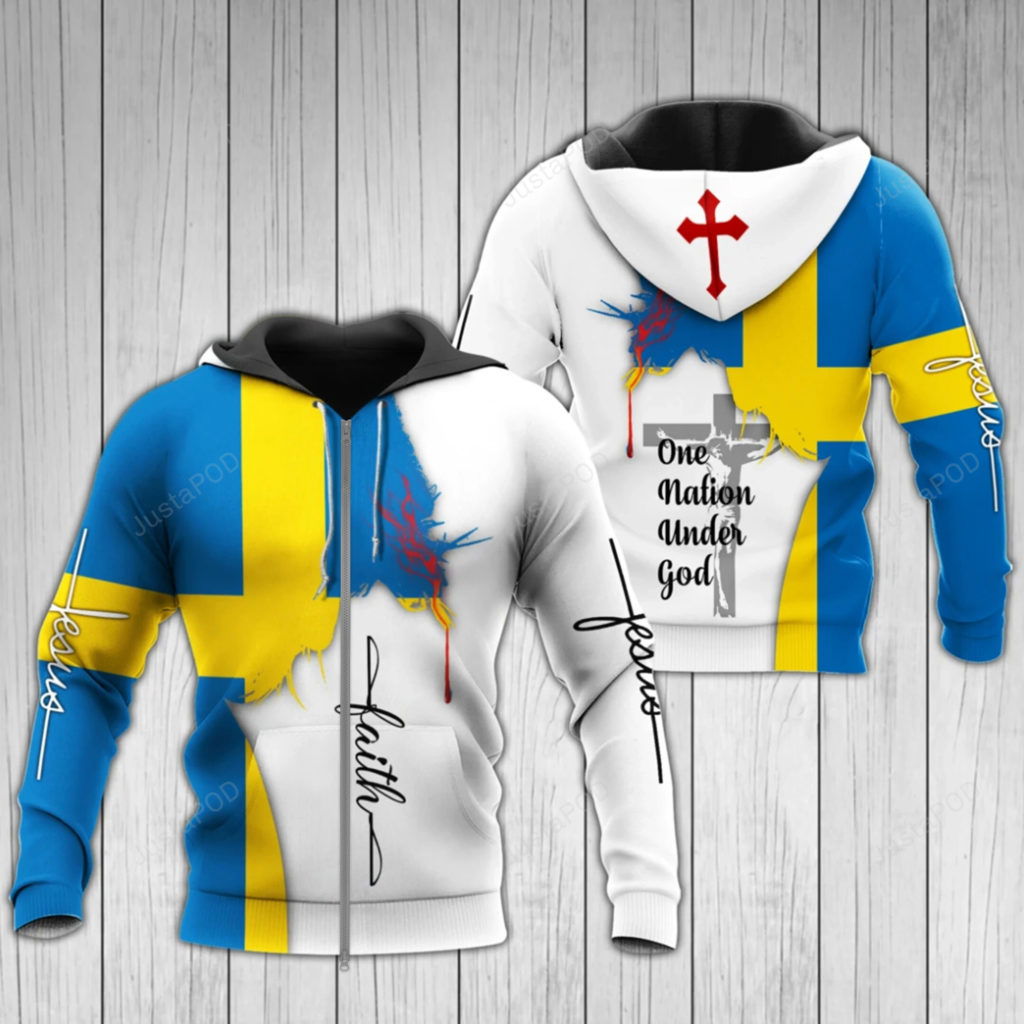 Jesus Sweden Faith 3D All Print Hoodie, Zip- Up Hoodie