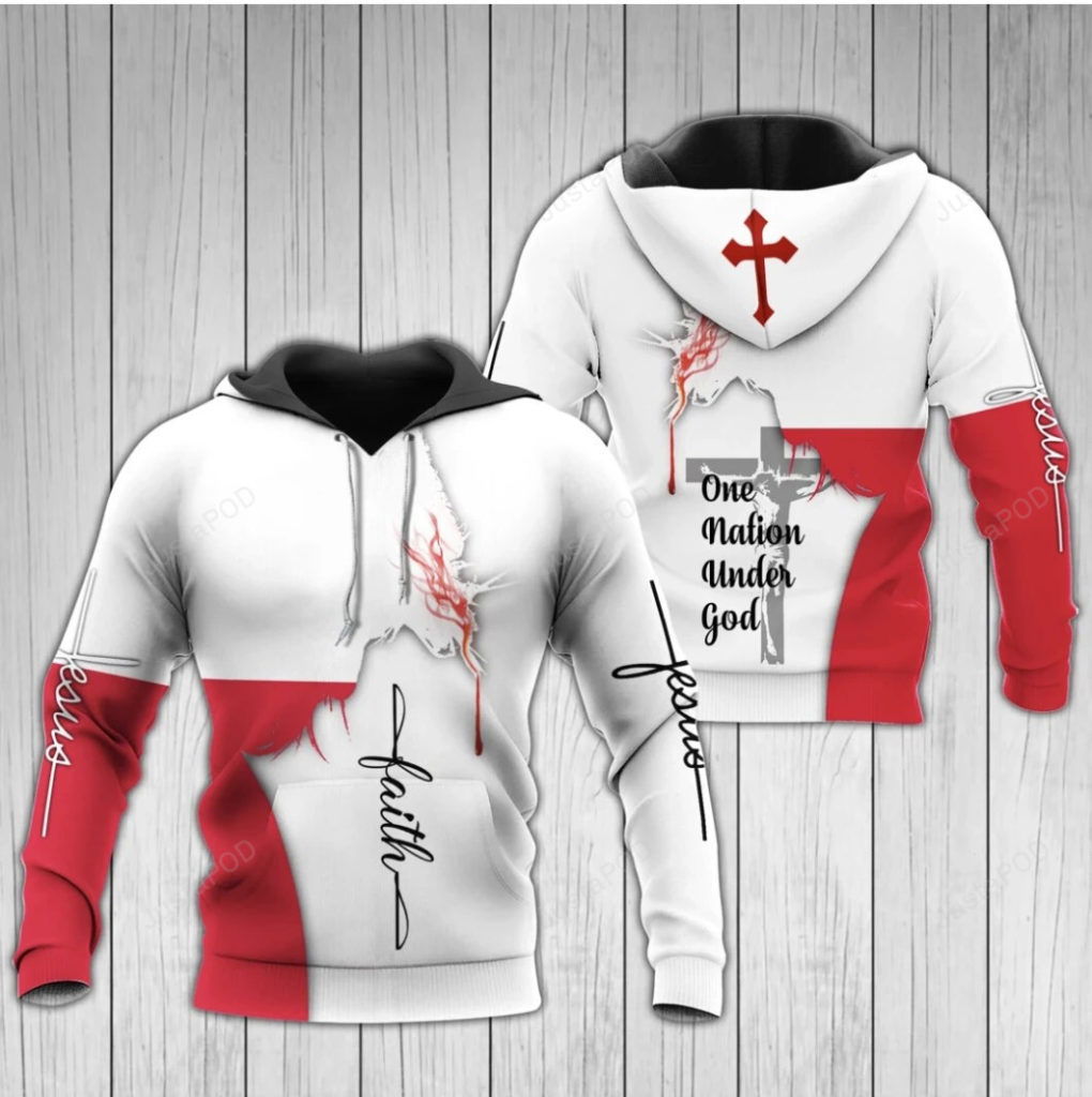 Jesus Poland Faith 3D All Print Hoodie, Zip- Up Hoodie