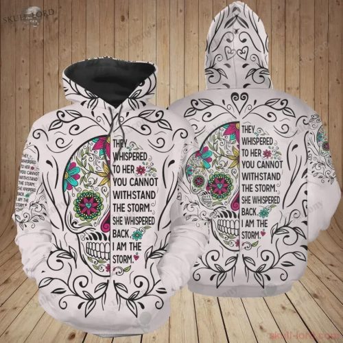 Skull Whisper 3D All Print Hoodie, Zip- Up Hoodie