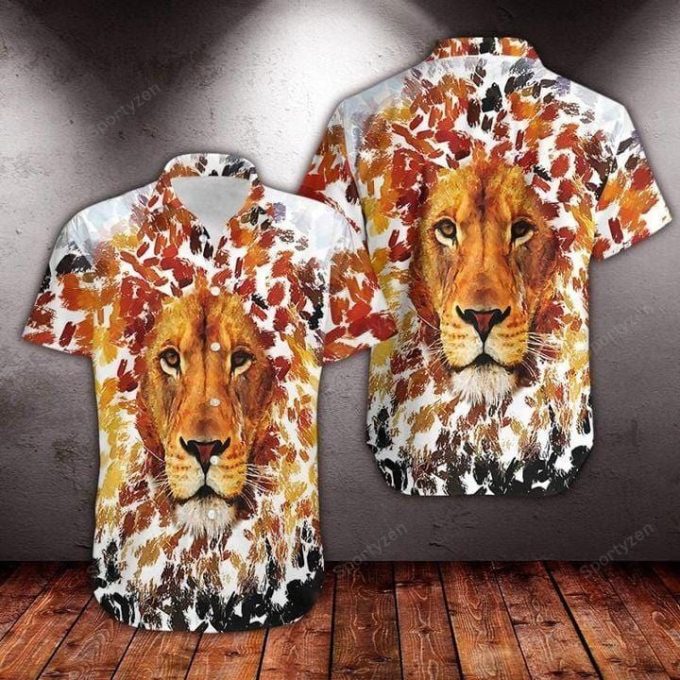 Cool Lion Art Hawaiian Aloha Shirts #DH