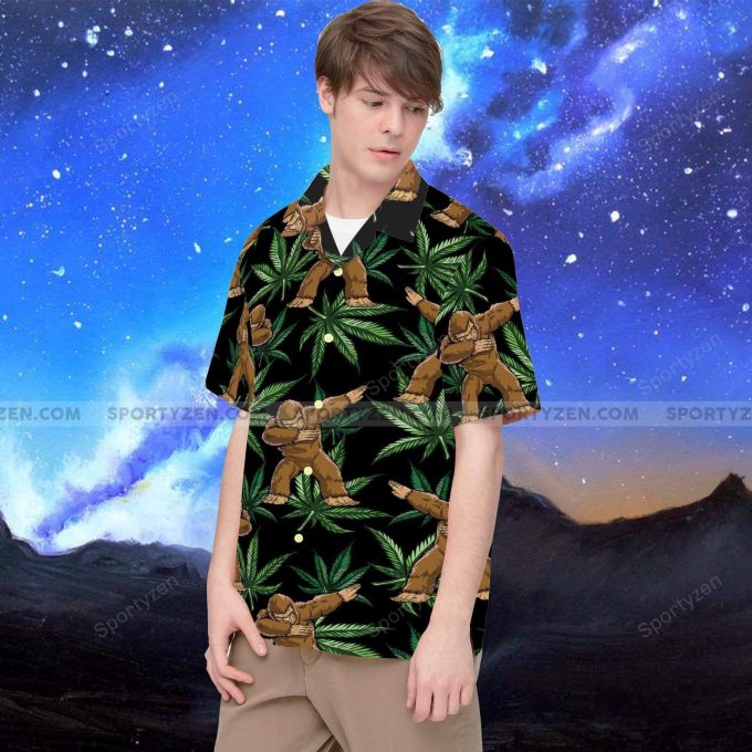 Dabbing Bigfoot Funny Aloha Hawaiian Shirts 3D #2008V