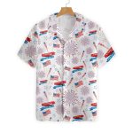 4th Of July US Fireworks Pattern Unisex Hawaiian Shirt