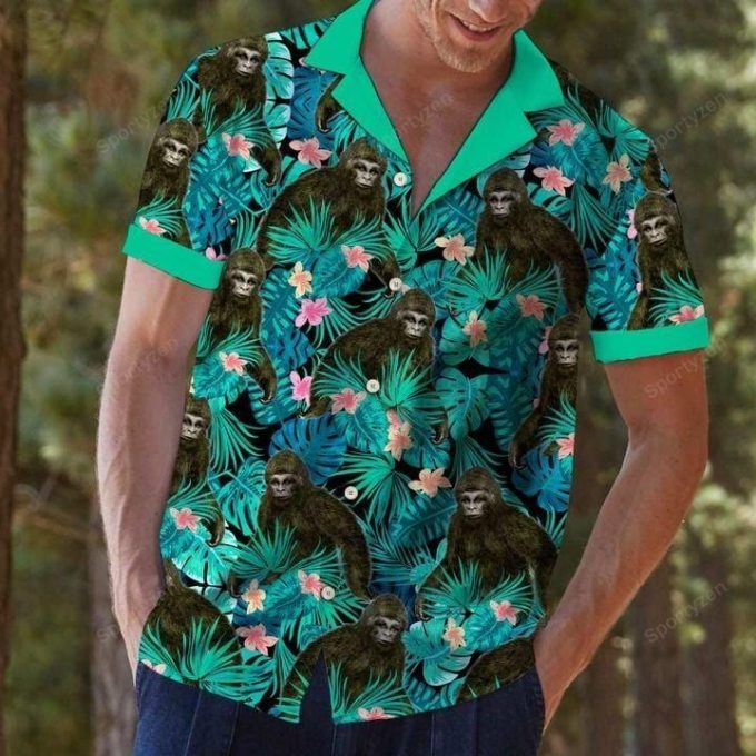 Bigfoot Don’t Stop Believing Hawaiian Aloha Shirts #H