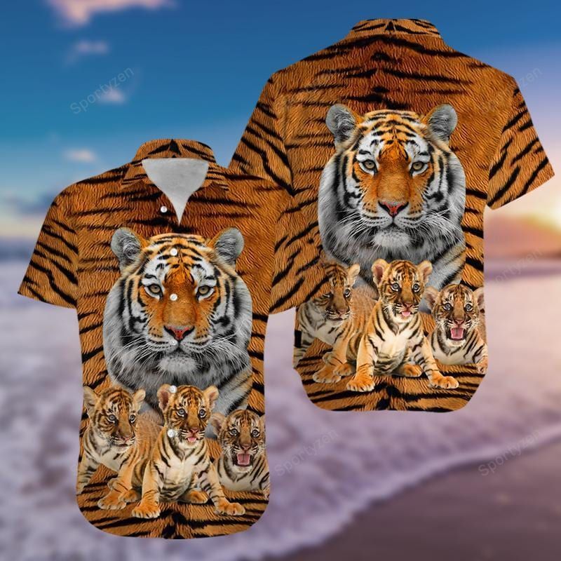 Awesome Tiger Hawaiian Aloha Shirts #151220H Awesome Tiger Hawaiian Aloha Shirts #151220H