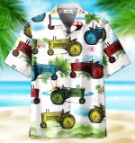Colorful Tractor Unisex Hawaiian Aloha Shirts #DH