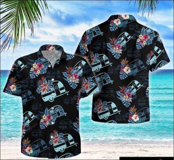 Camping Van Aloha Tropical Hawaiian Shirts 3D #HL Camping Van Aloha Tropical Hawaiian Shirts 3D #HL