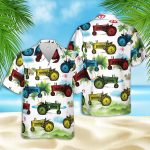 Colorful Tractor Unisex Hawaiian Aloha Shirts #DH