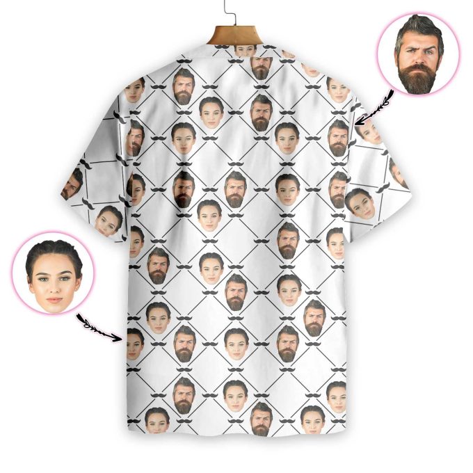Beard Personalized Couples Face Hawaiian Aloha Shirts #H