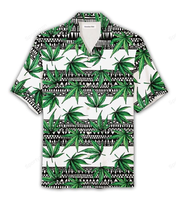 Amazing Weed Pattern Unisex Hawaiian Aloha Shirts #24521DH