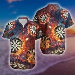 Born to Play Darts Forced To Work Unisex Hawaiian Aloha Shirts #23421V
