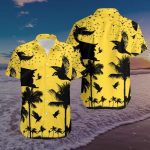 Coconut Beach Black and Yellow Full Printing Hawaiian Aloha Shirts #180121V