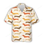 Cute Dachshund Pattern Unisex Hawaiian Shirt #11821H