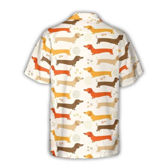 Cute Dachshund Pattern Unisex Hawaiian Shirt #11821H