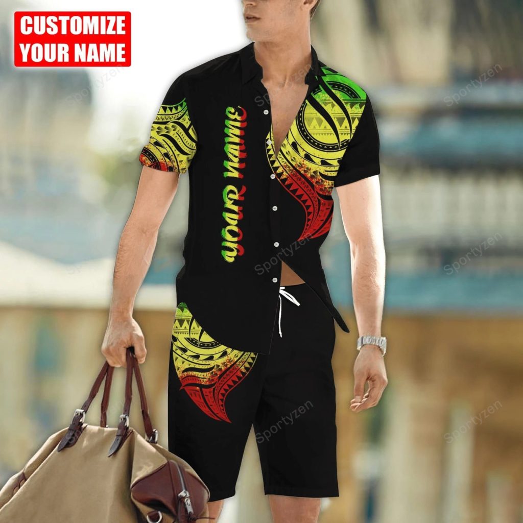 Amazing Polynesian Pattern Aloha Hawaiian Shirts – Beach Shorts #DH