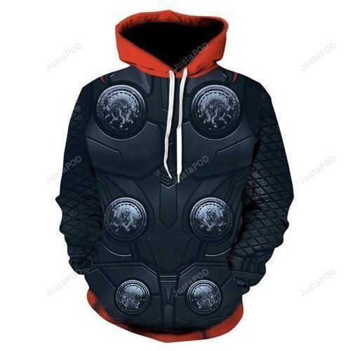 Avengers Men’s Hoodie Fashion Mens Thor 3d All Over Print Zip Up Hoodie