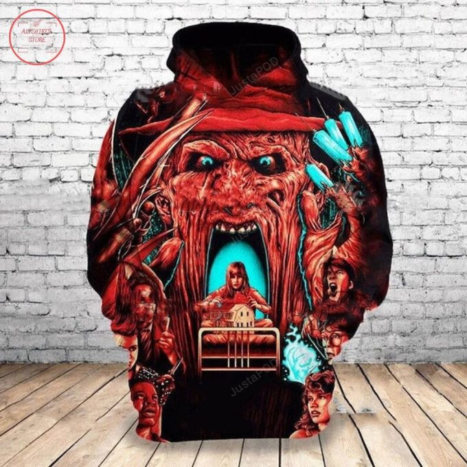 Horror Movies Nightmare Of Elm Street 3D All Over Printed Hoodie, Zip- Up Hoodie
