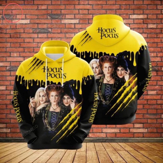 Hocus Pocus Horror Movie Halloween 3D All Over Printed Hoodie, Zip- Up Hoodie