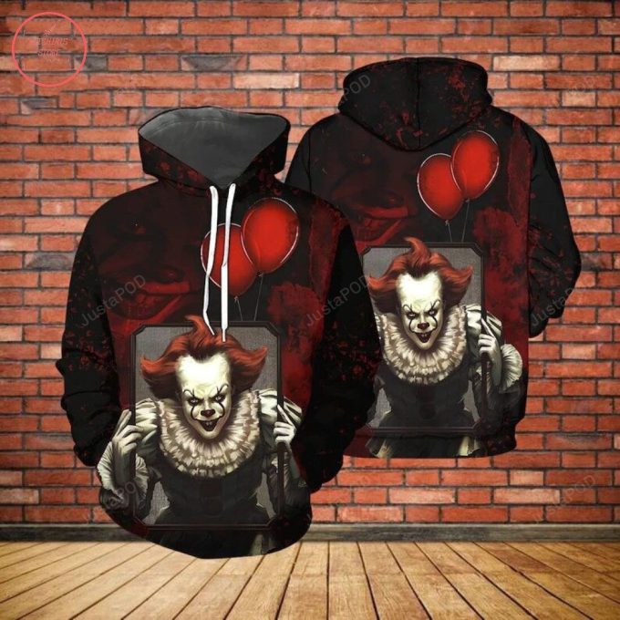 Pennywise Horror Movie Halloween 3D All Over Printed Hoodie, Zip- Up Hoodie