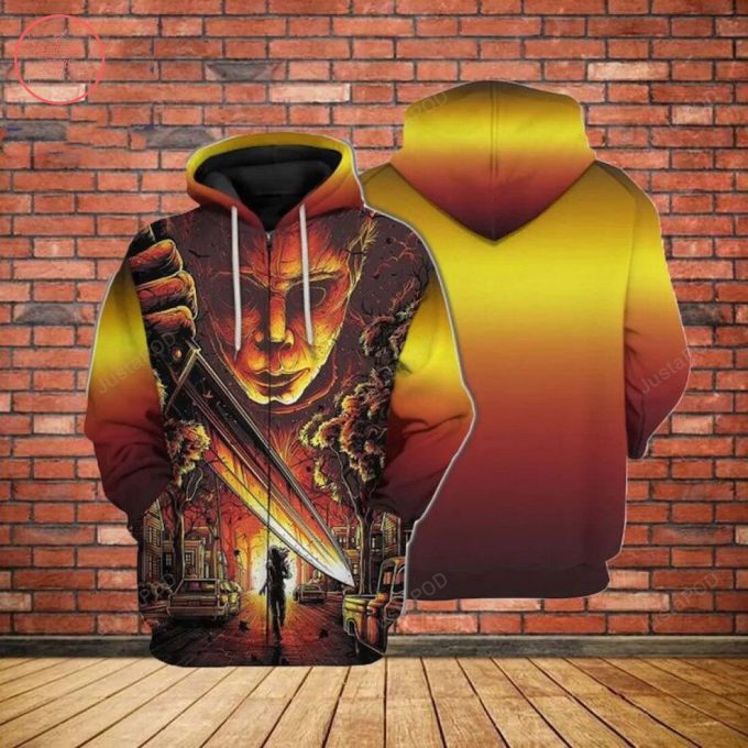 Michael Myer Horror Characters Halloween 3D All Over Printed Hoodie, Zip- Up Hoodie
