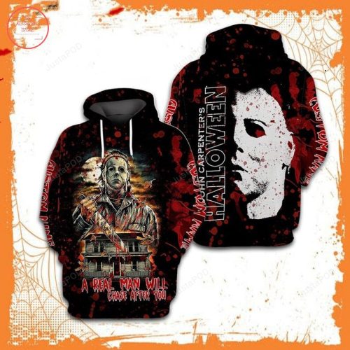 Michael Myers a real man Halloween 3D All Over Printed Hoodie, Zip- Up Hoodie