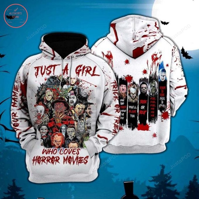 Scary Friends Halloween 3D All Over Printed Hoodie, Zip- Up Hoodie