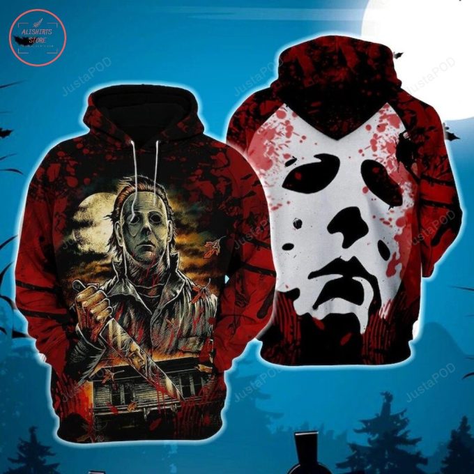 Michael Myers Halloween Horror Movie Killers 3D All Over Printed Hoodie, Zip- Up Hoodie