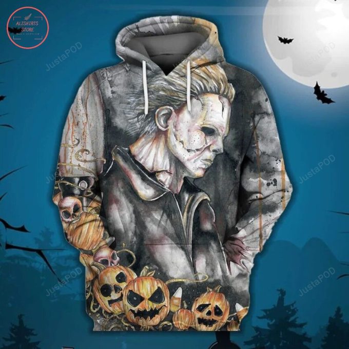Michael Myers Halloween 3D All Over Printed Hoodie, Zip- Up Hoodie