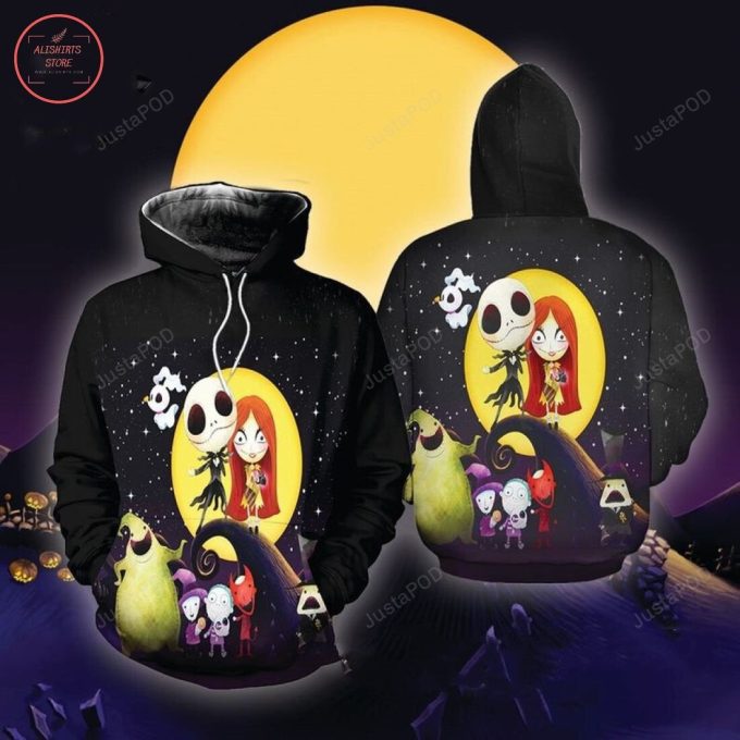 The Nightmare Before Christmas 3D All Over Printed Hoodie, Zip- Up Hoodie