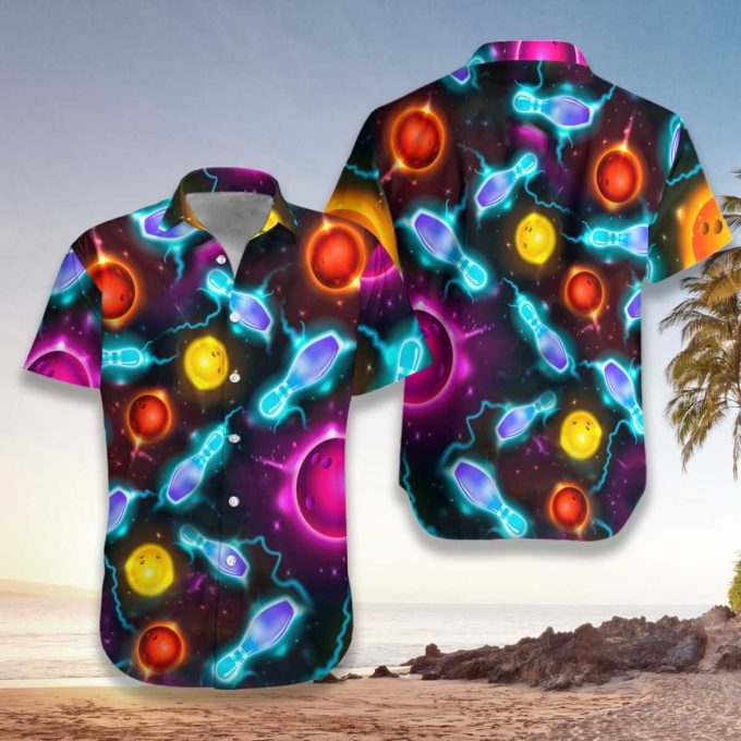 Colorful Bowling To The Space Unisex Hawaiian Shirt Ver 96